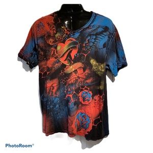 Remetee by Affliction Men's Rose Hart Dagger SZ 2X